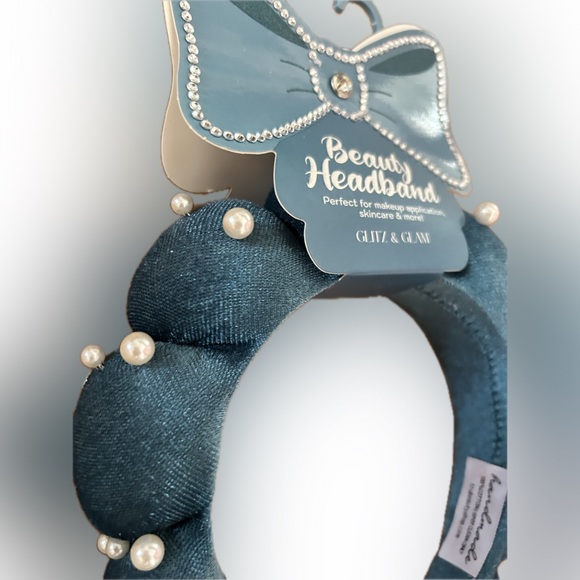 Blue and Pearl Embellished Beauty Headband - Picture 3 of 4